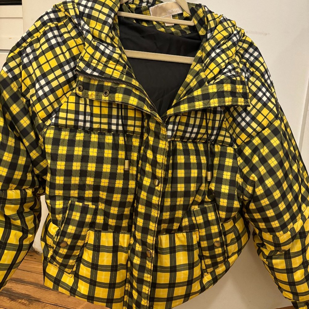 Michael Kors Plaid Puffer Coat